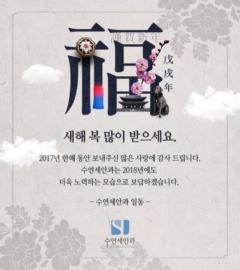 [수연세안과] 2018년 새해 복 많이 받으세요!