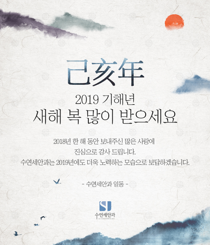 [수연세안과] 2019 기해년, 새해 복 많이 받으세요!